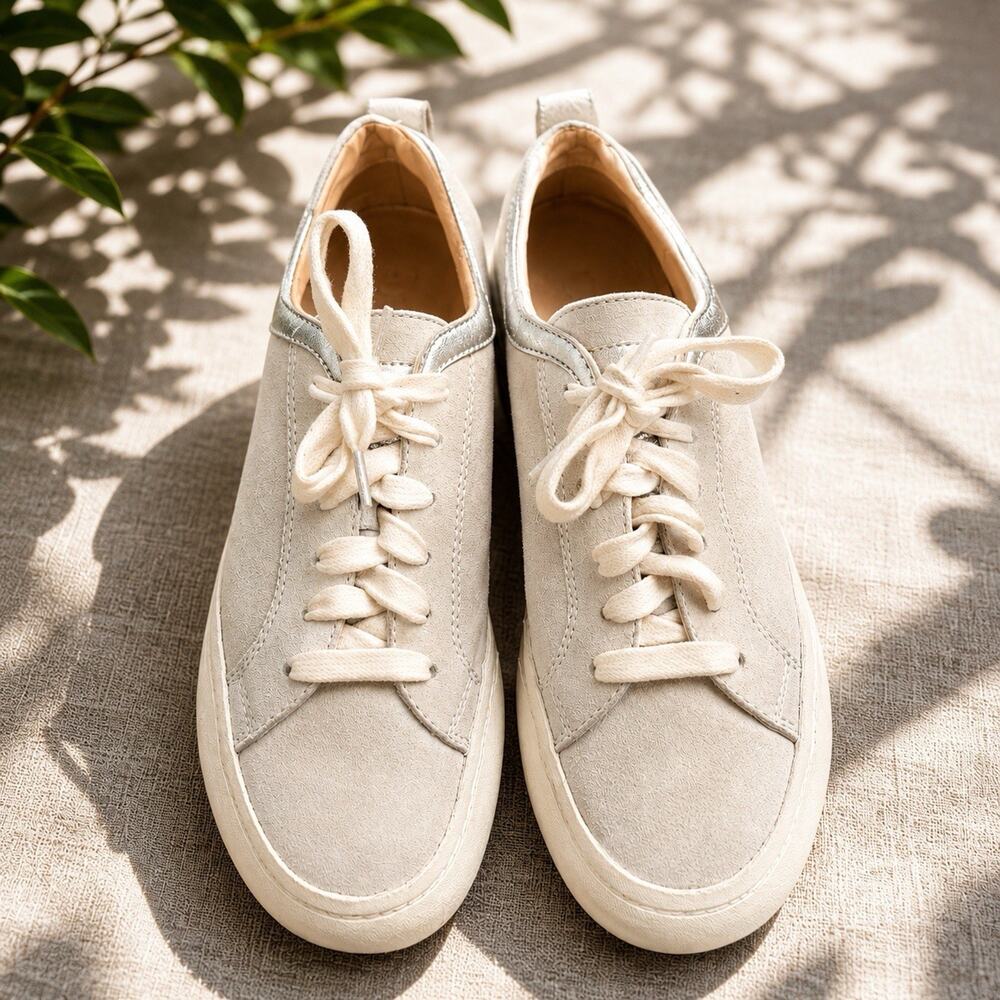 Candice Cooper Rock Sneaker Size 38 White Ivory sneakers leather top